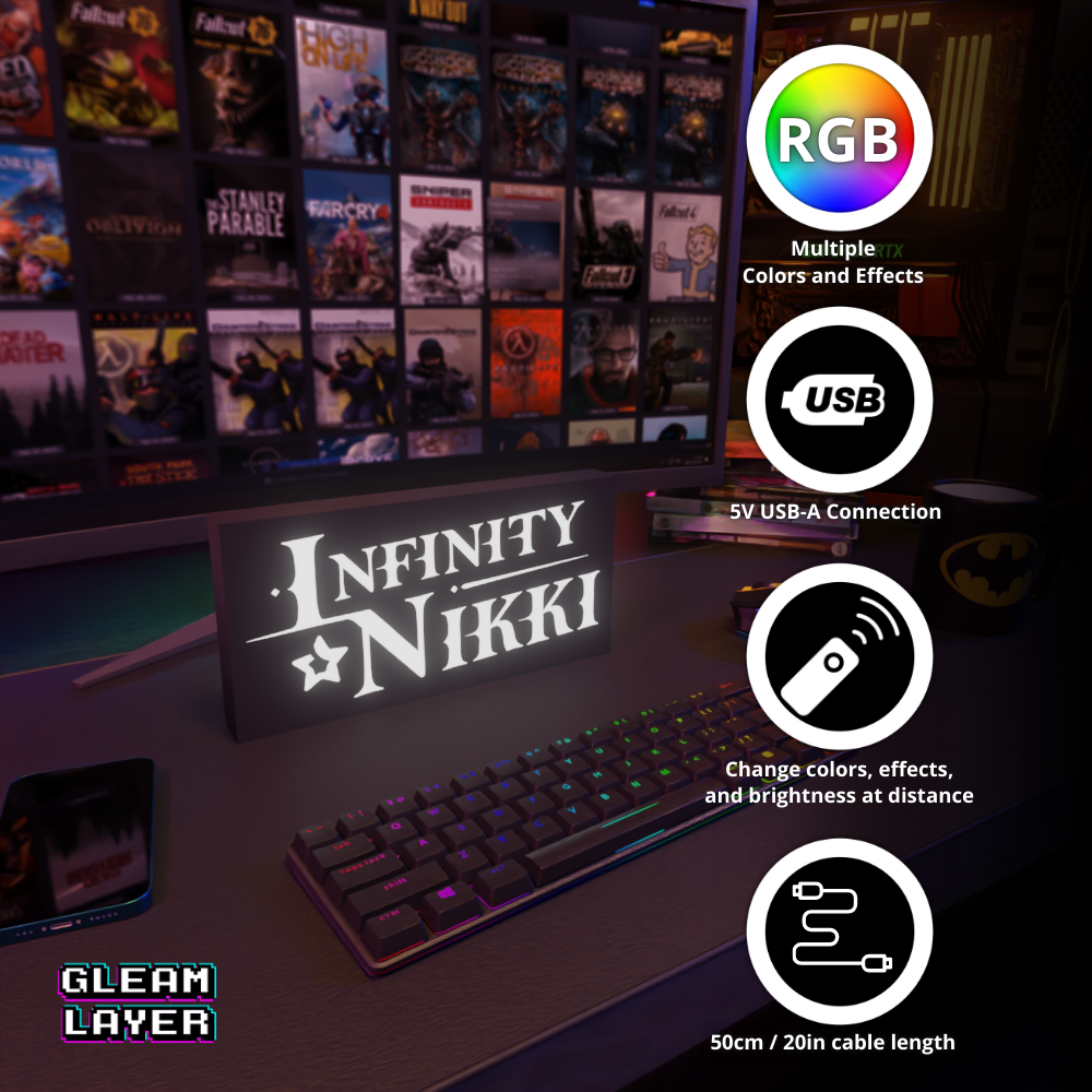 Infinity Nikki Dress-Up Fantasy RGB Atmosphere Display for Entertainment Rooms