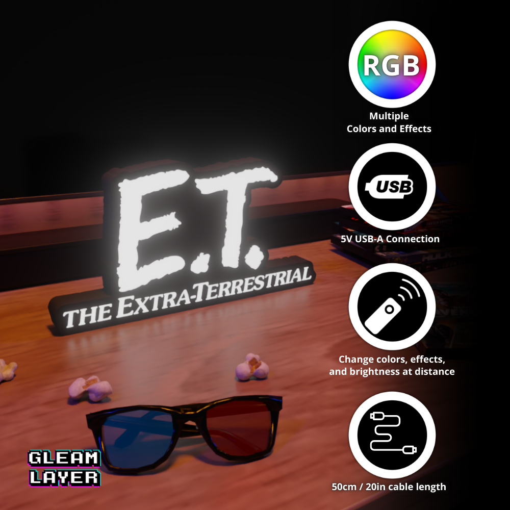 E.T. 80s Adventure RGB Atmosphere Display for Entertainment Rooms