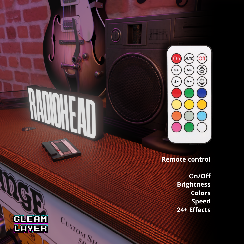 Iconic Alt Rock RGB Lightbox for Music Collector & Gamer Rooms