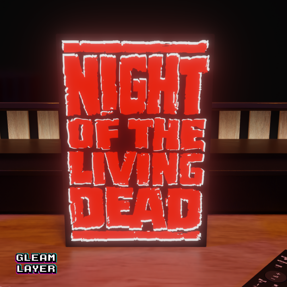 Night of the Living Dead Horror RGB Glow Decor for Classic Movie Rooms