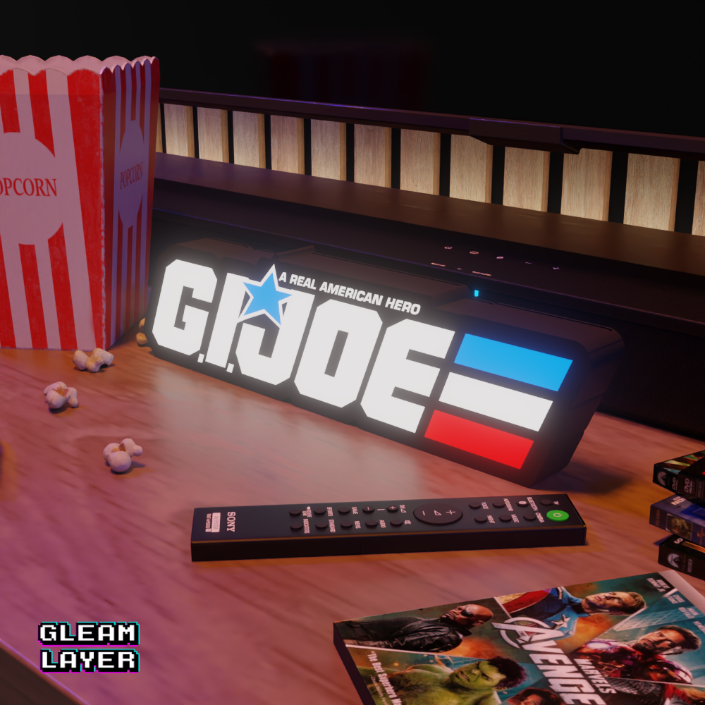 G.I. JOE Hero Team Neon Style Wall Accent for Gaming Setups