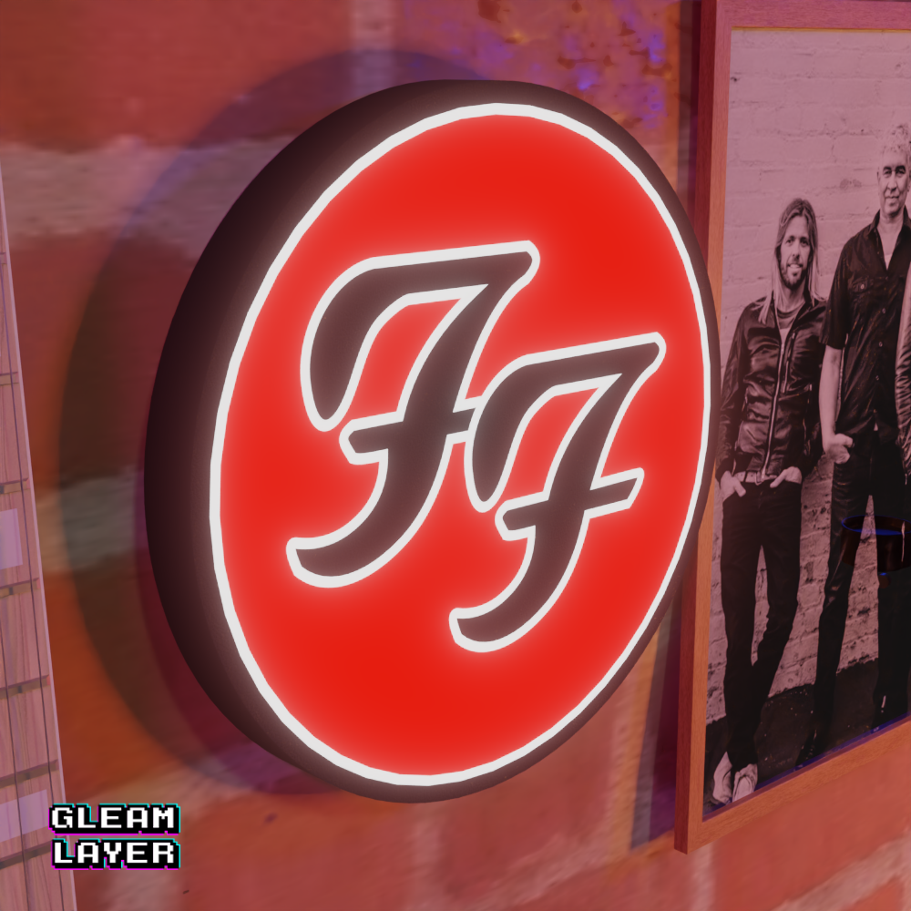 Foo Fighters Stadium Rock LED Lightbox for Studio & Collector Spaces