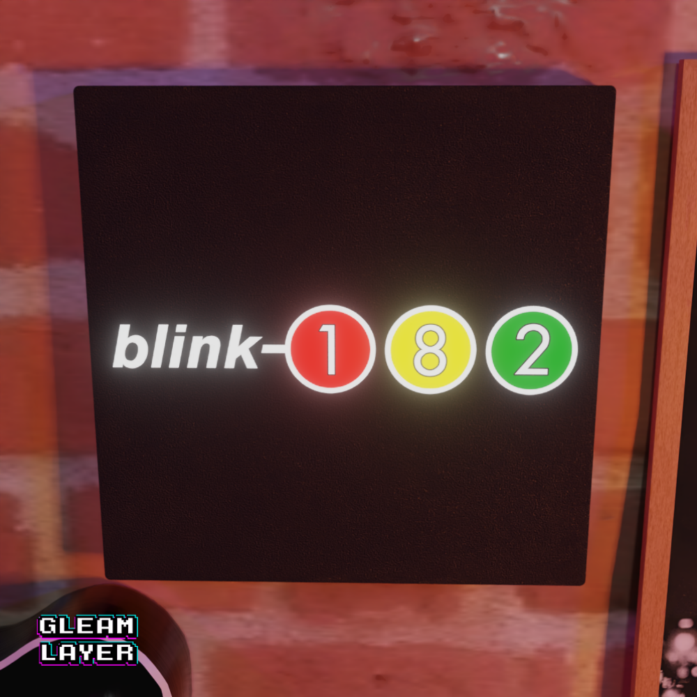 Blink 182 Album Cover Pop Punk RGB Glow Sign for 2000s Music Rooms