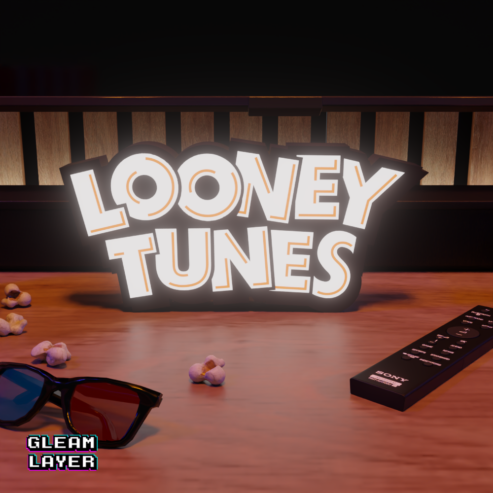 Looney Tunes Cartoon RGB Glow Decor for Retro TV Rooms