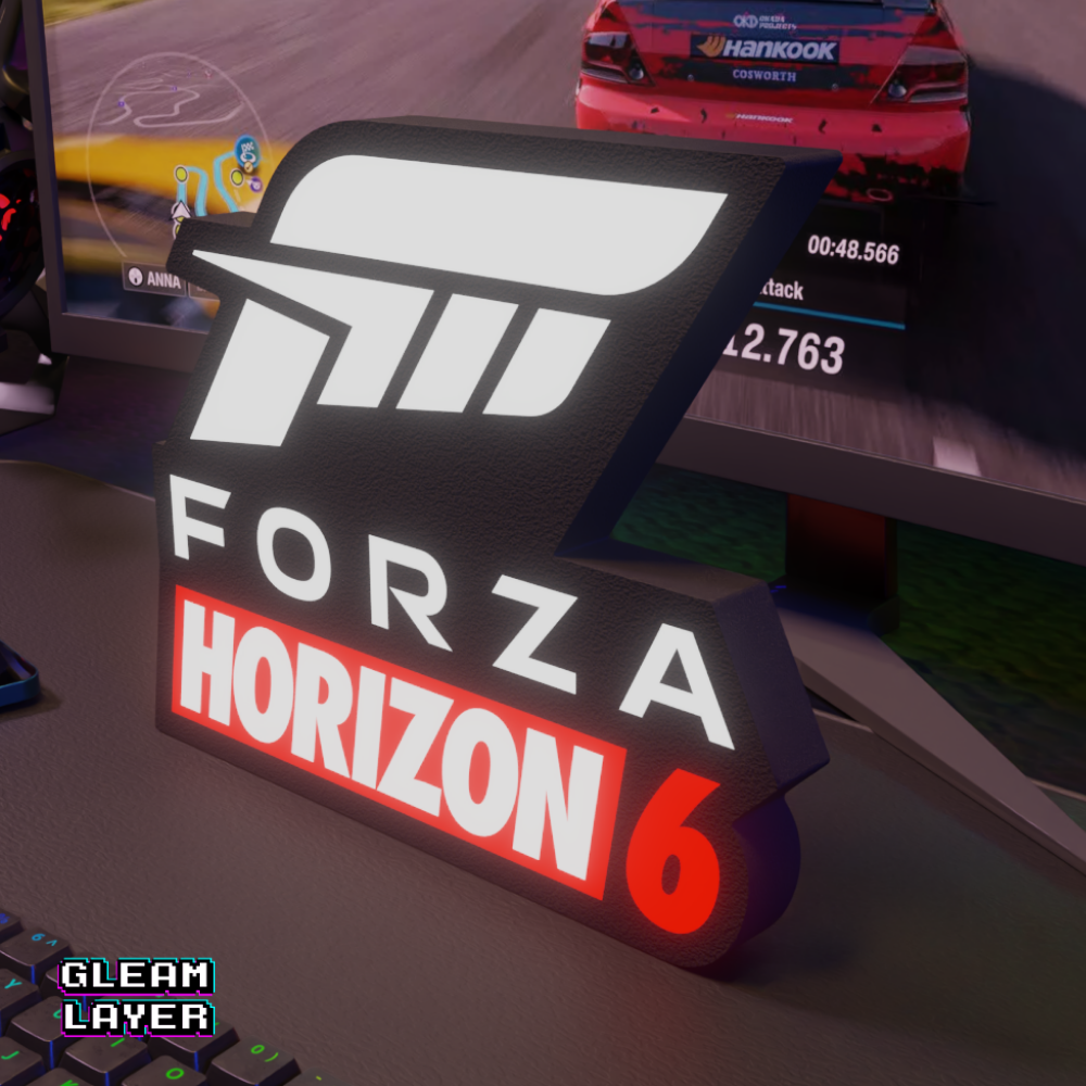 Forza Horizon 5 Neon Style Wall Accent for Gaming Setups