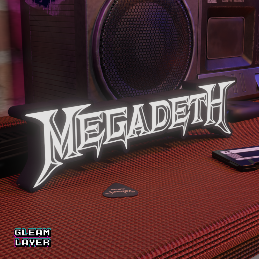 Megadeth Wall Art with LED Lighting for Metal Fans