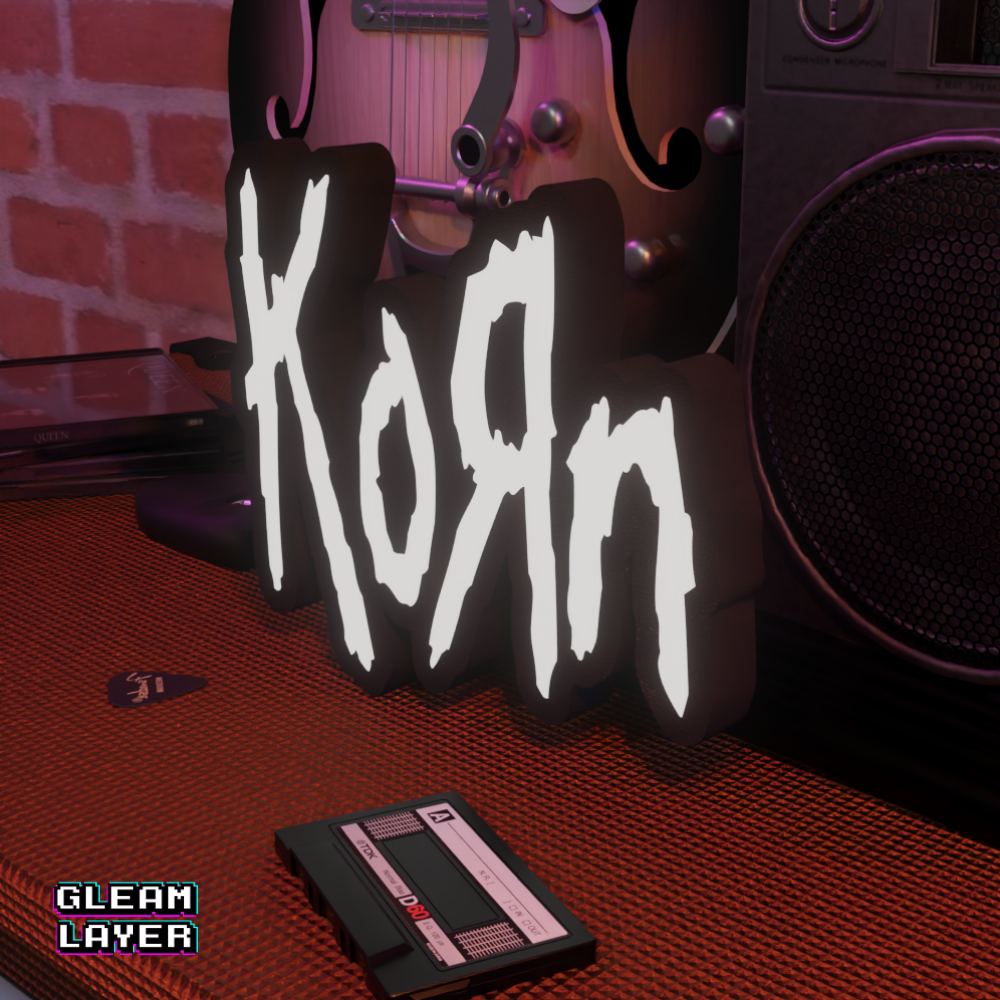 Korn 90s Aggro Rock Neon Style Wall Light for Collector Decor
