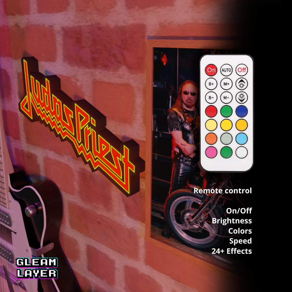 Judas Priest Classic Metal Era LED Accent for Music & Chill Setups
