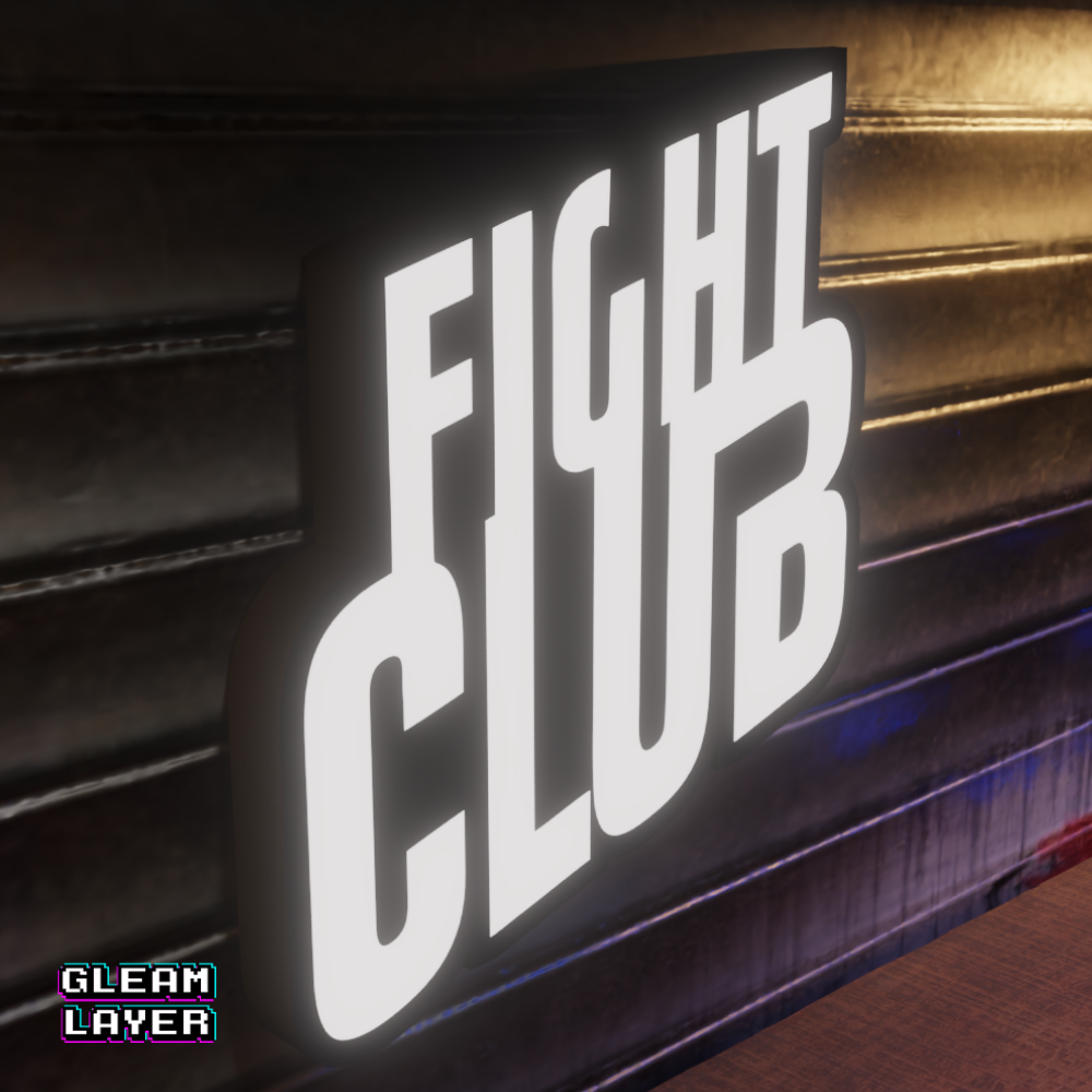 Fight Club LED Wall Light Display for Collector & Cinema Spaces