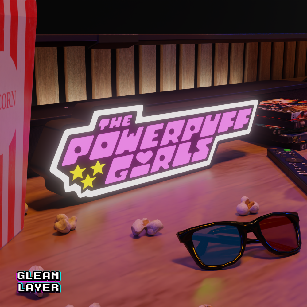 Powerpuff Girls Sugar Spice Everything Nice LED Lightbox for Collector Spaces