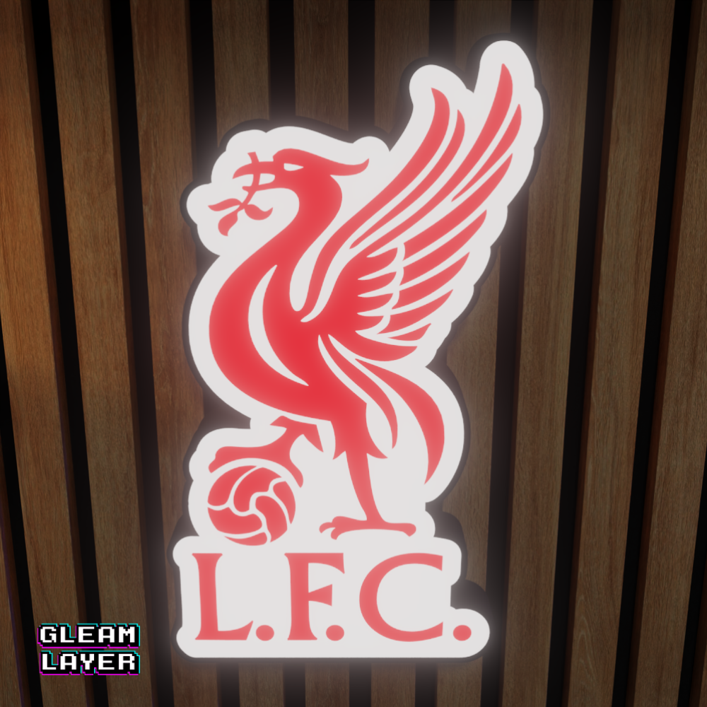 Liverpool FC Logo LED RGB Light Sign Football Wall Decor