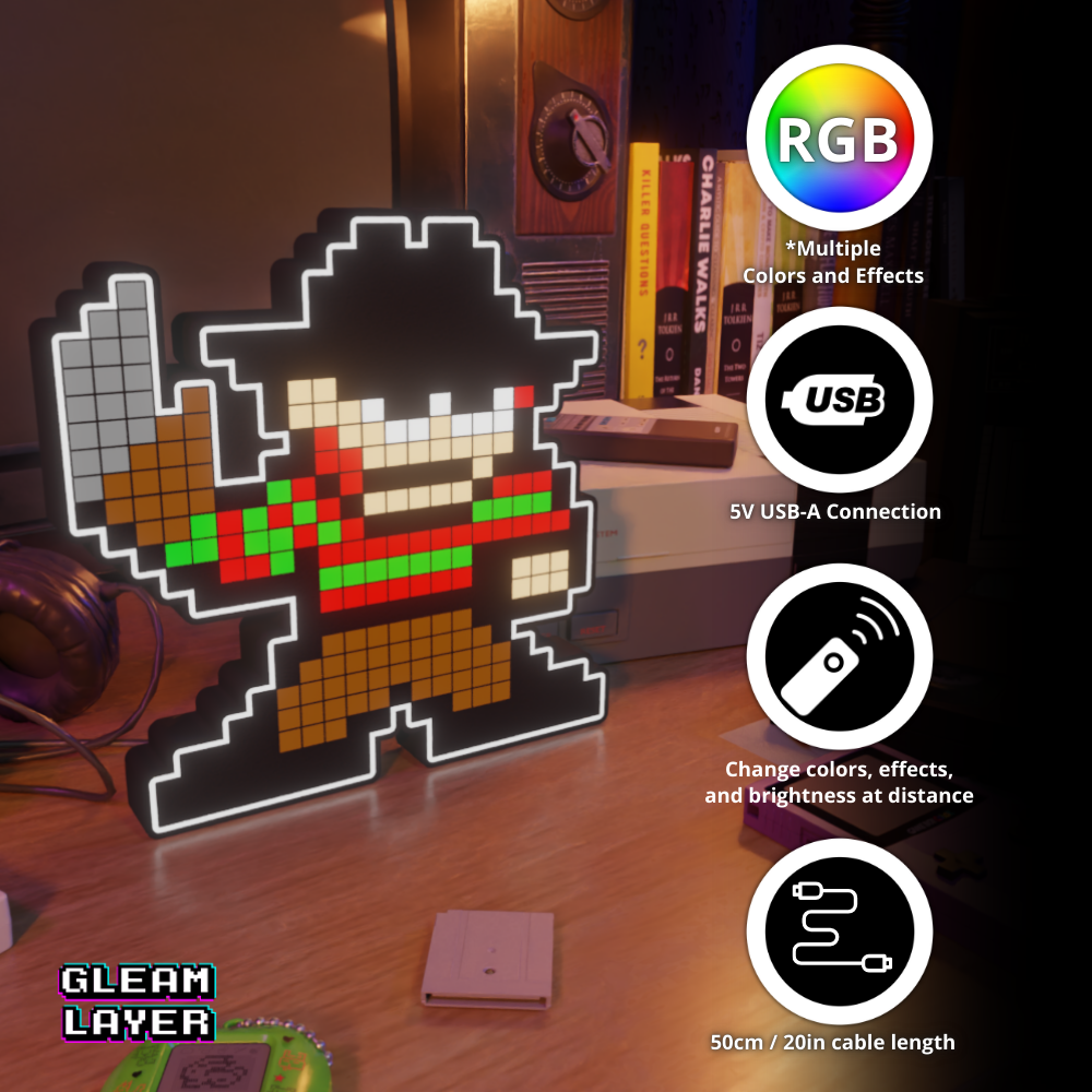 Game Over Arcade Era RGB Atmosphere Display for Entertainment Rooms