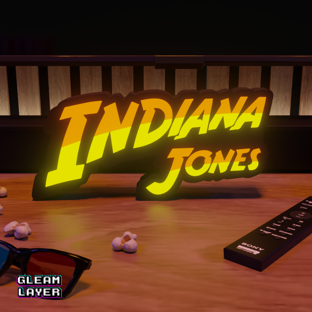 Indiana Jones Adventure RGB Glow Decor for Explorer Movie Rooms