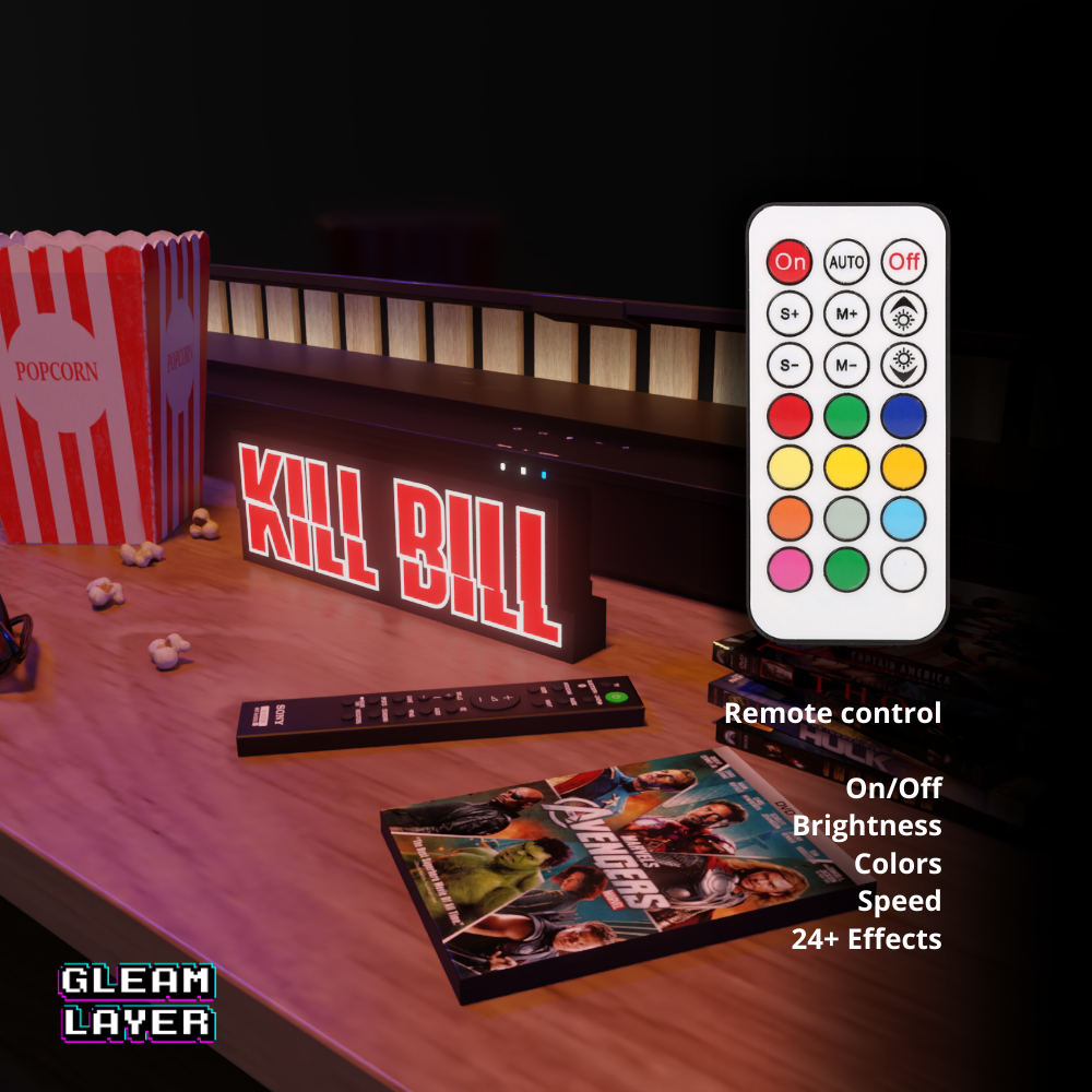 Kill Bill Iconic Action Film LED Decor for Chill Movie Spaces