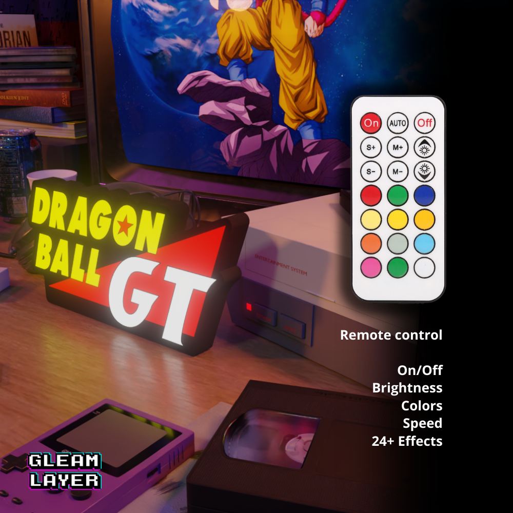 Dragon Ball GT Iconic Anime Logo LED Decor for Shonen Spaces