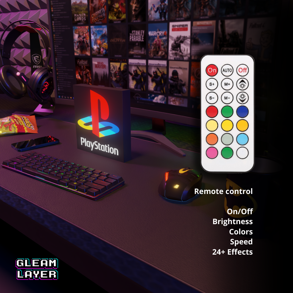PlayStation Black Logo Iconic Gaming LED Decor for Ultimate Game Rooms (Copy)