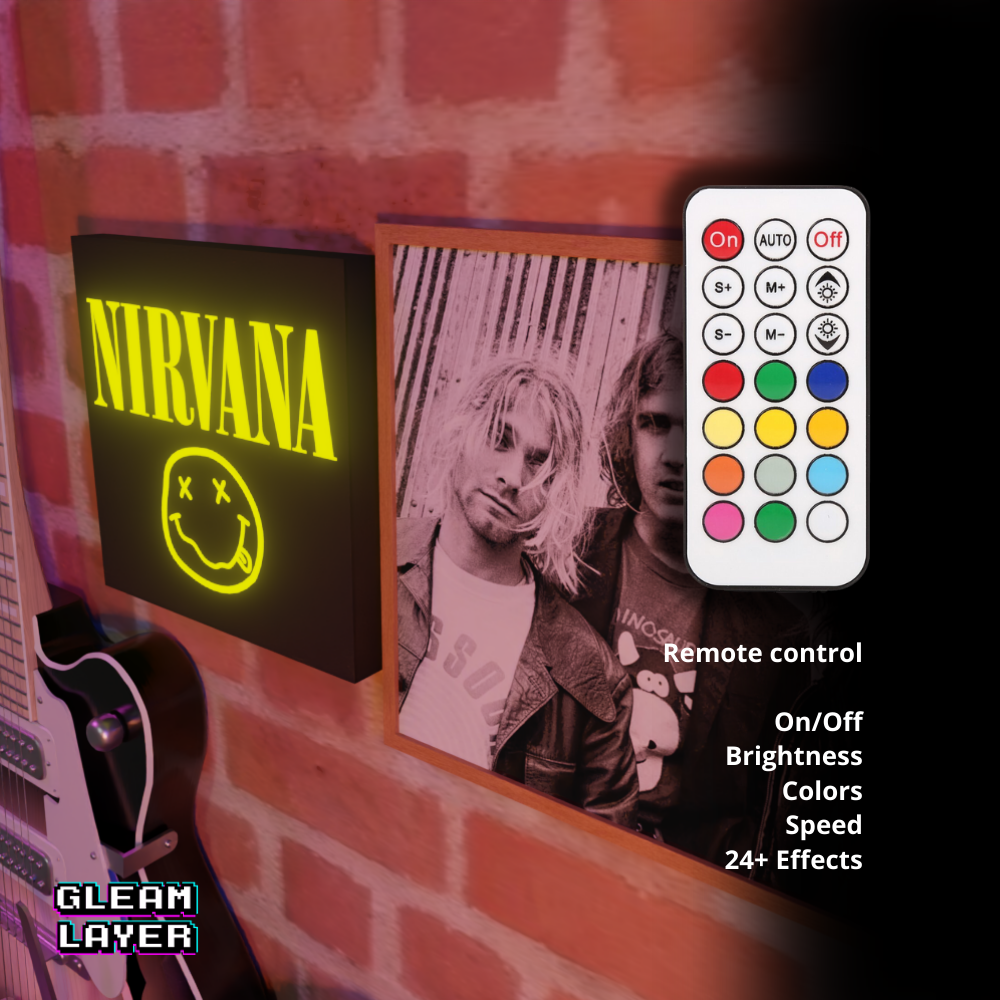 Iconic Grunge Band LED Accent for Vinyl & Music Rooms