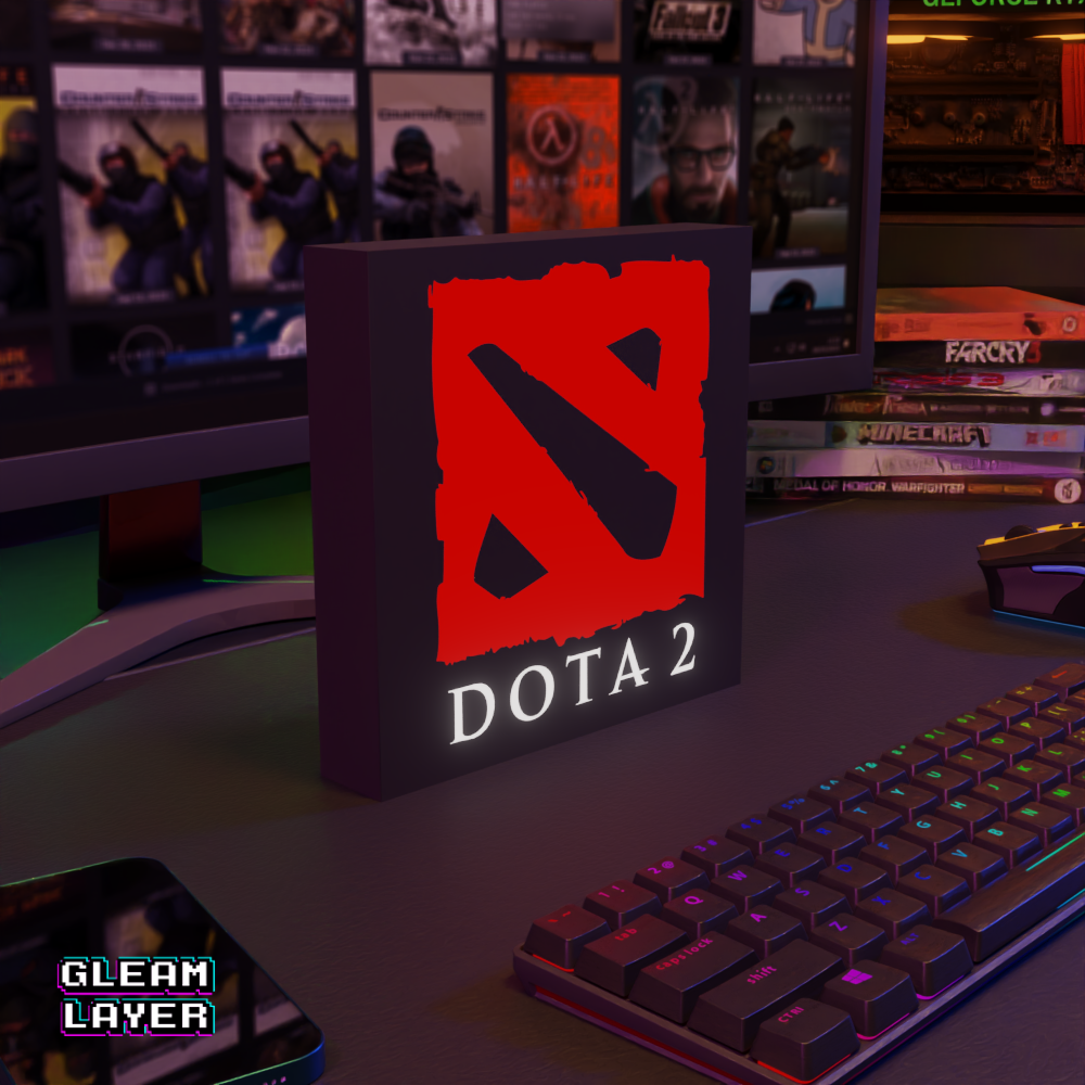 Dota 2 LED Lightbox for Collector & Valve Spaces