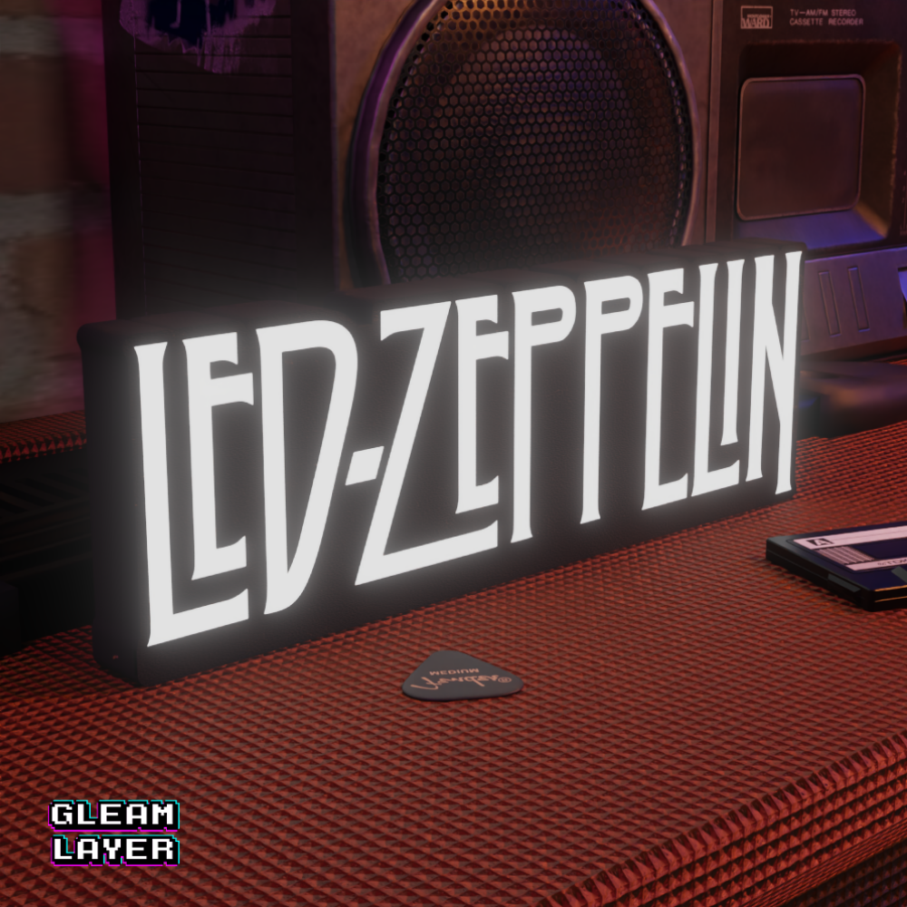 Led Zeppelin Inspired LED Lightbox for Vinyl Collector Spaces