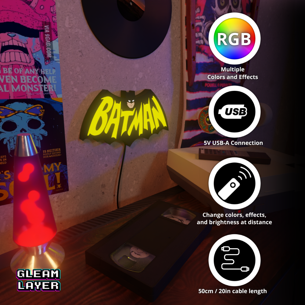 Batman Comics Gotham Hero RGB Atmosphere Display for Entertainment Rooms