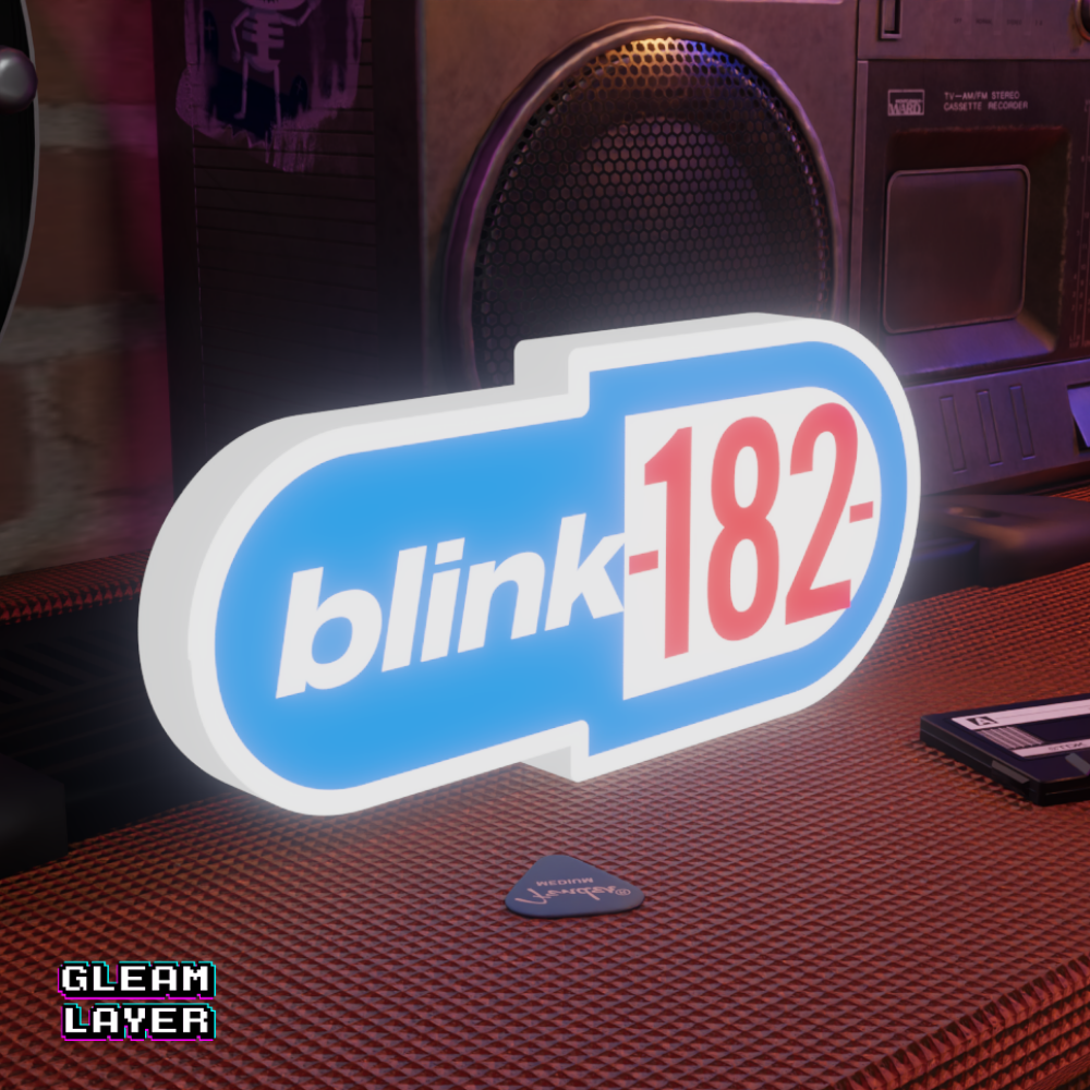 Blink 182 Old Logo Pop Punk LED Lightbox for Gamer & Studio Spaces