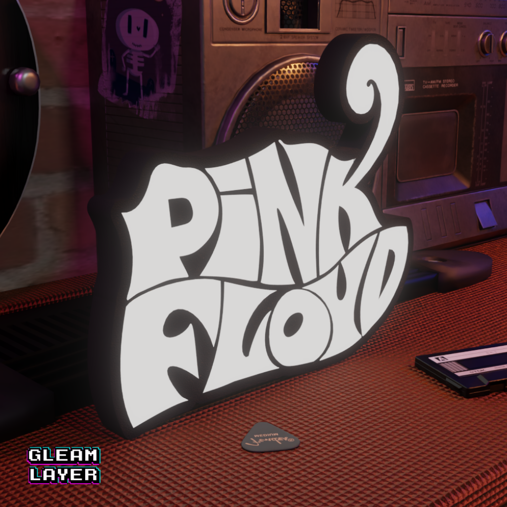 Pink Floyd Inspired LED Lightbox for Vinyl & Collector Spaces