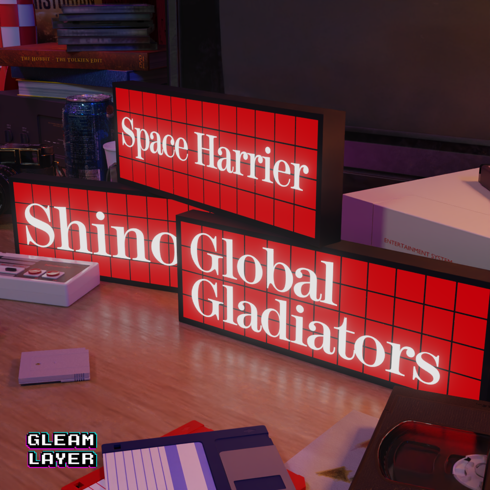 Sega Cartridge Neon Style Wall Accent for Gaming Setups