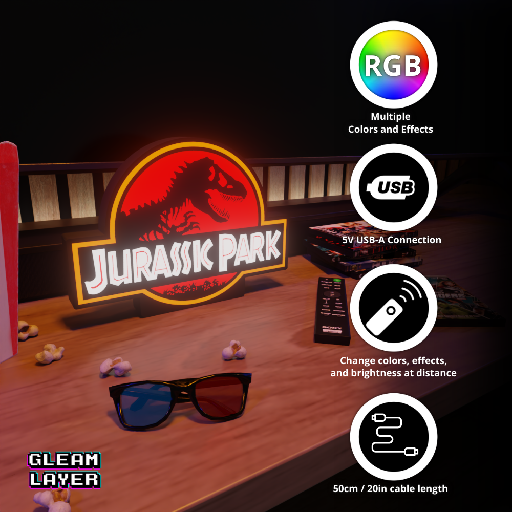 Jurassic Park Prehistoric Era RGB Atmosphere Display for Entertainment Rooms