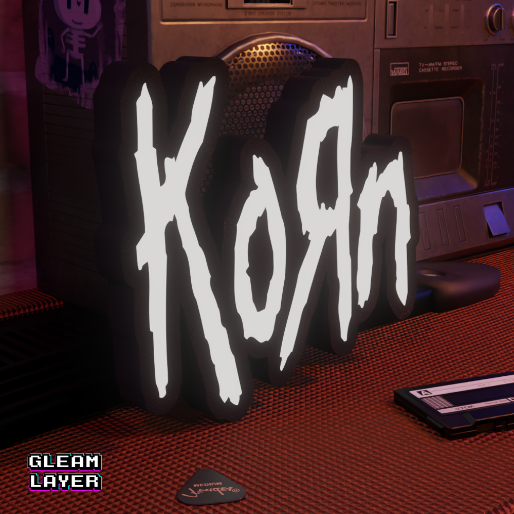 Korn Industrial Nu Metal LED Lightbox for Gamer & Studio Spaces