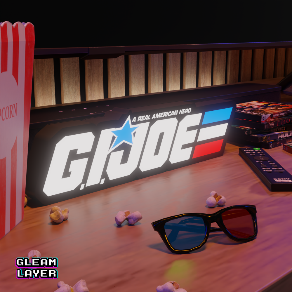 G.I. JOE LED Lightbox for Collector & Nostalgia Spaces