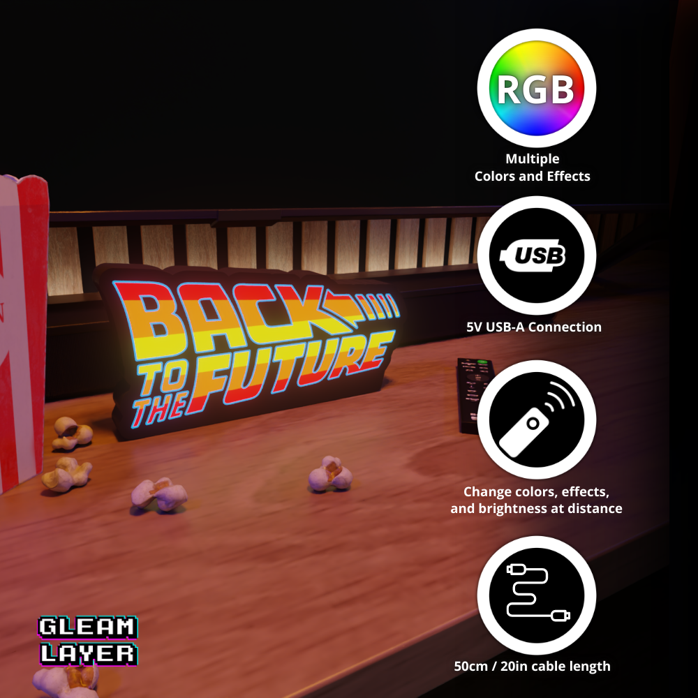 Back to the Future Flux Capacitor RGB Atmosphere Display for Entertainment Rooms