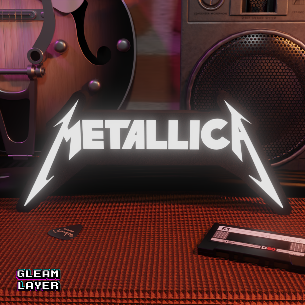 Thrash Metal RGB Glow Sign for Classic Heavy Metal Rooms