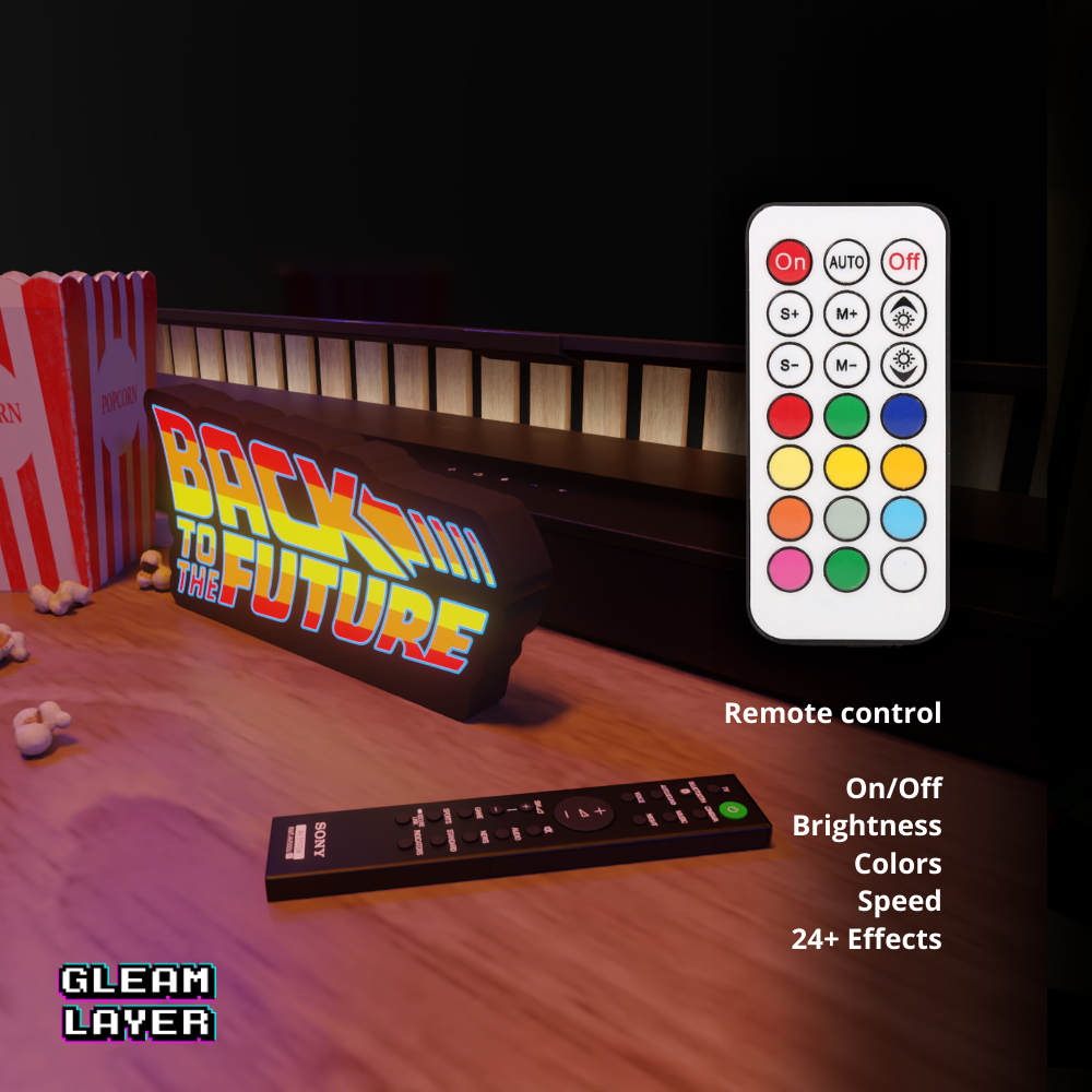 Back to the Future Iconic 80s Film LED Decor for Nostalgic Spaces