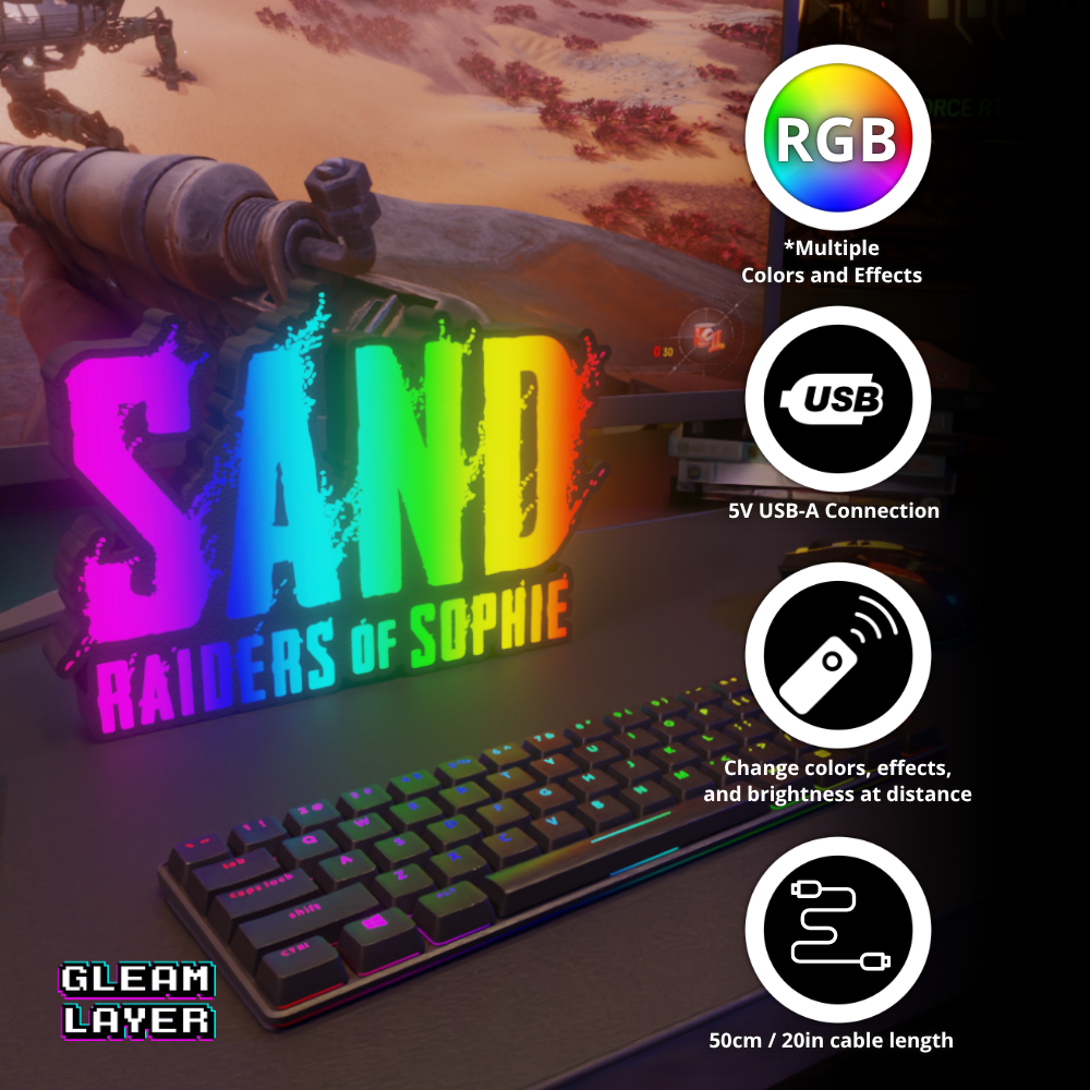 SAND Raiders of Sophie RGB LED Wall Light for Gamers