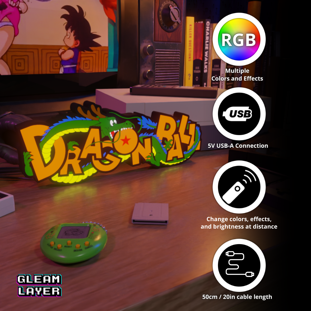 Dragon Ball Shenron Dragon Epic Anime RGB Atmosphere Display for Entertainment Rooms