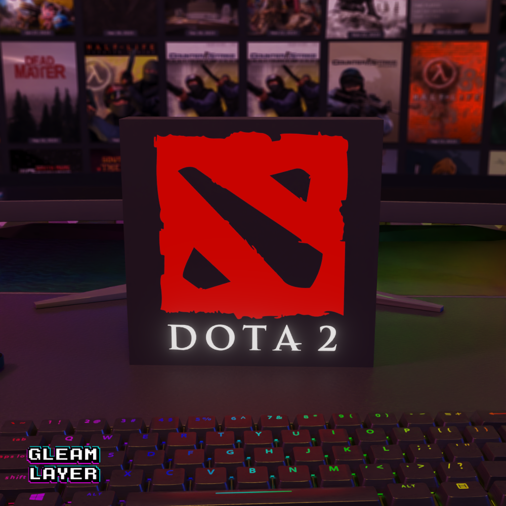 Dota 2 MOBA RGB Glow Decor for Esports Gaming Rooms
