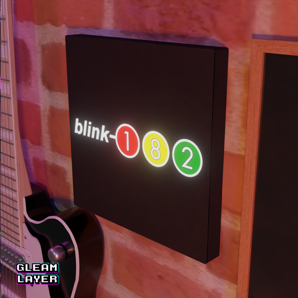 Blink 182 Album Cover Skate Punk Neon Style Wall Light for Collector Decor