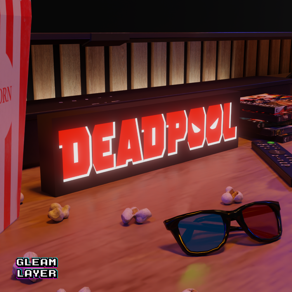 Deadpool LED Lightbox for Collector & Entertainment Spaces