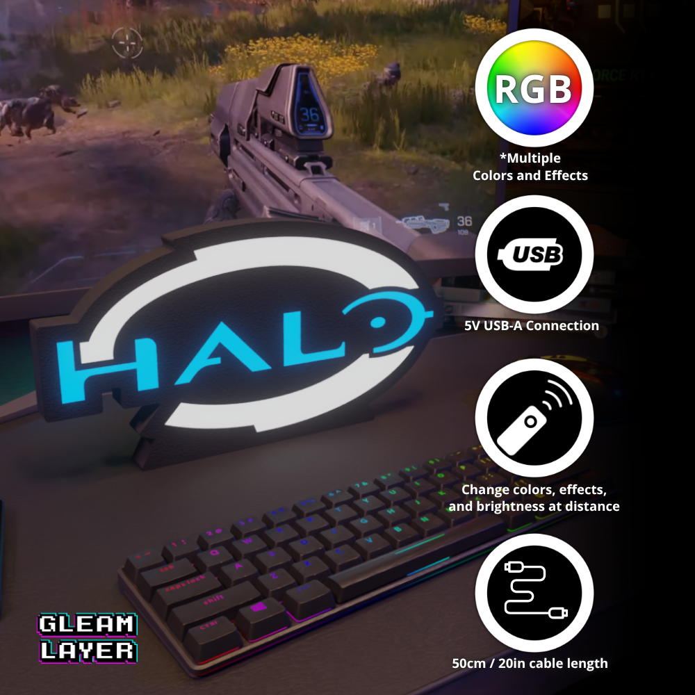 Halo Space Combat RGB Atmosphere Display for Entertainment Rooms