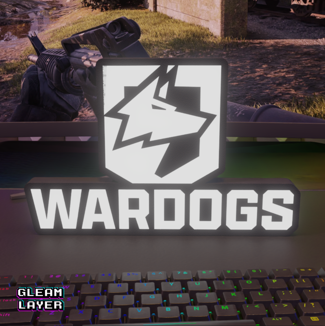 Wardogs Gaming RGB Light Sign Neon Lightbox