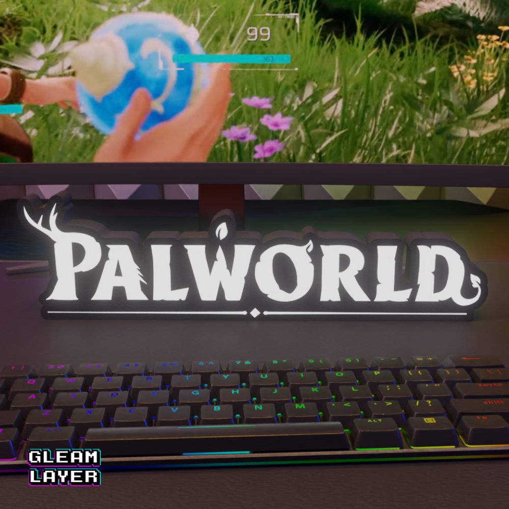 Palworld LED Gaming RGB Light Sign Neon Wall Decor
