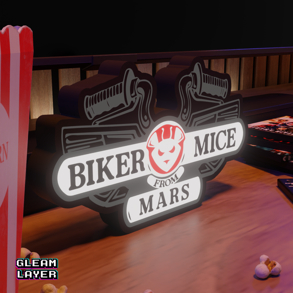 Biker Mice from Mars LED Lightbox for Collector & Nostalgia Spaces