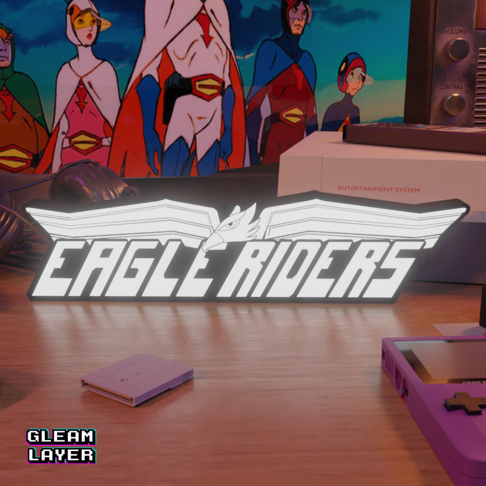 Saban’s Eagle Riders Anime RGB Glow Decor for 90s Cartoon Rooms