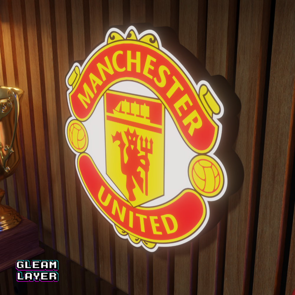 Manchester United FC LED Logo Light RGB Room Decor