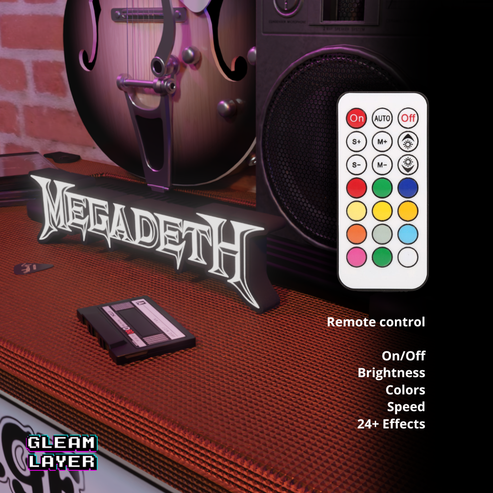 RGB Music Display Lamp for Heavy Metal Memorabilia