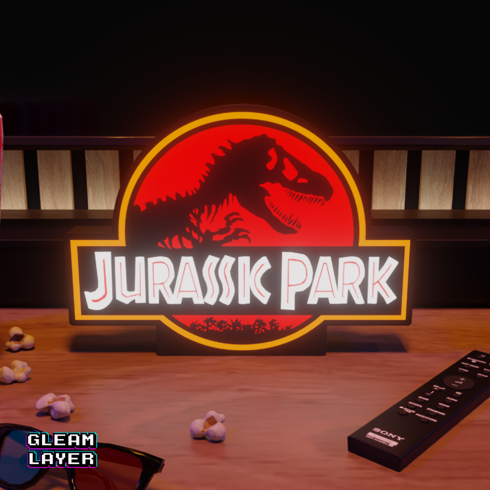 Jurassic Park Movie Dinosaur RGB Glow Decor for Adventure Rooms