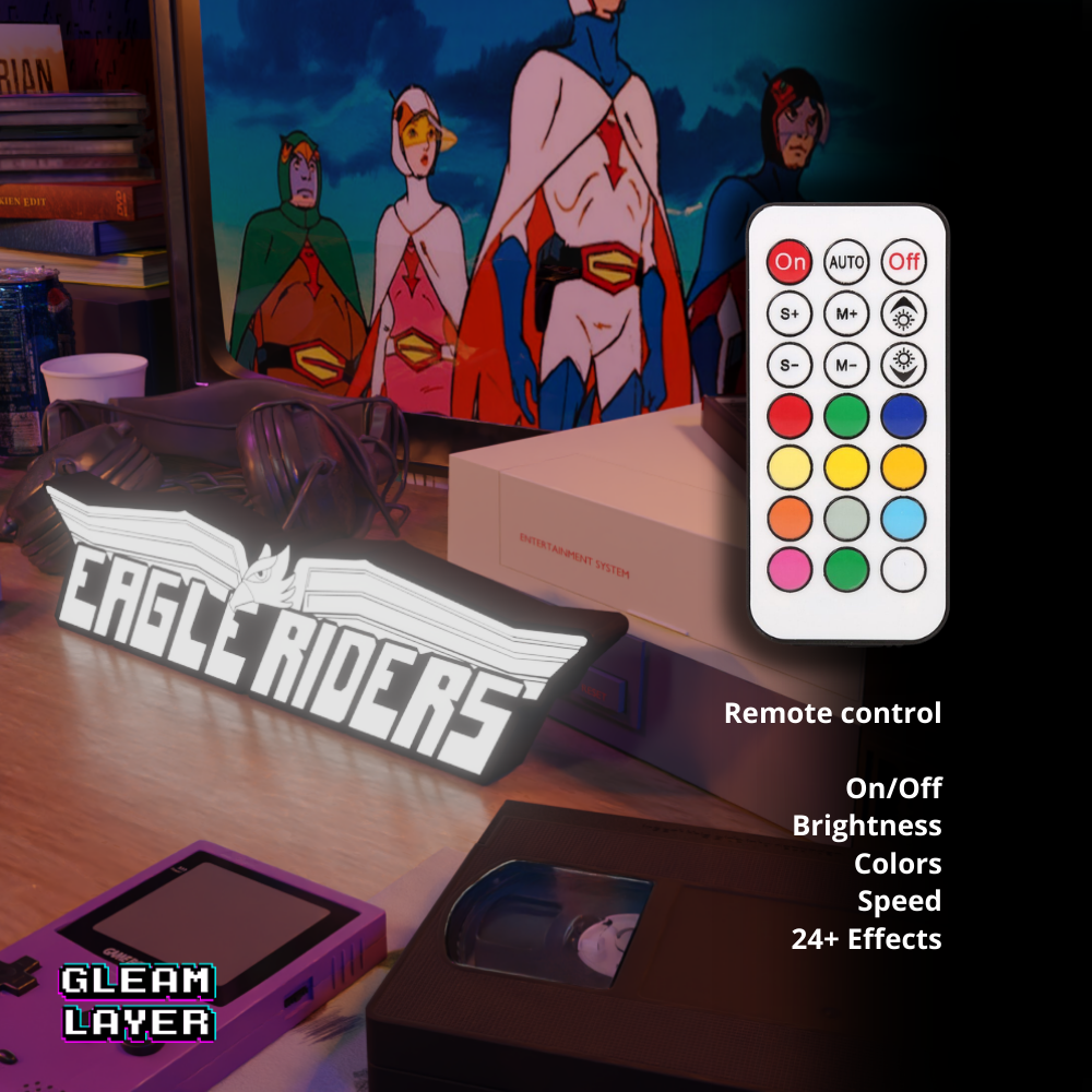 Saban’s Eagle Riders Iconic Retro Anime LED Decor for Nostalgic Spaces