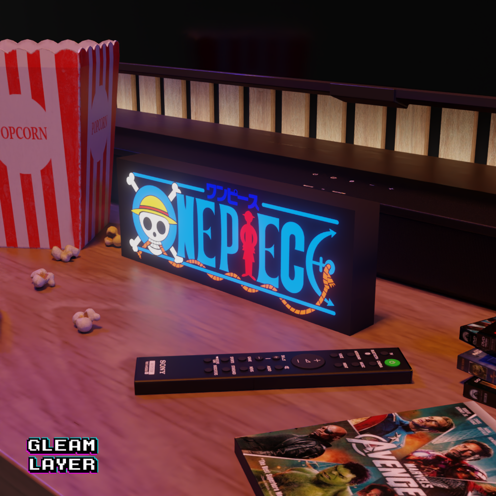 One Piece Grand Line Neon Style Wall Accent for Gamer Setups
