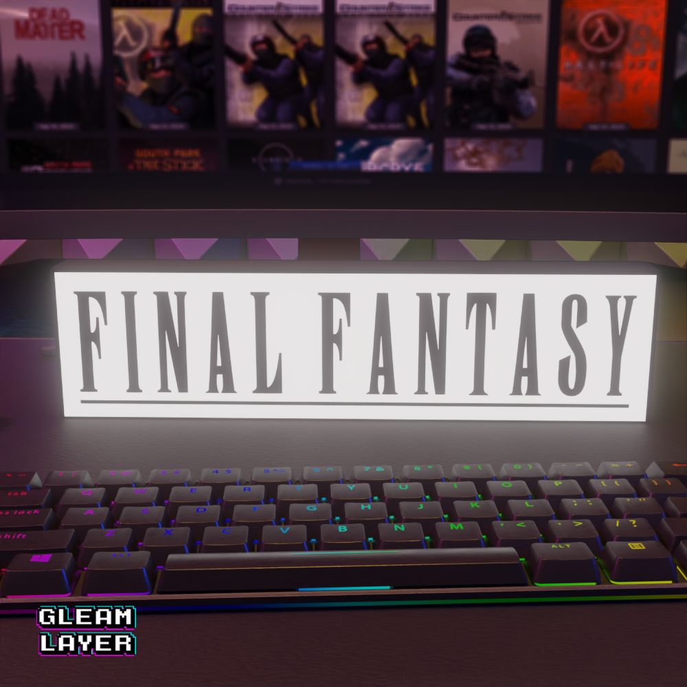 Final Fantasy RPG RGB Glow Decor for Gaming Rooms