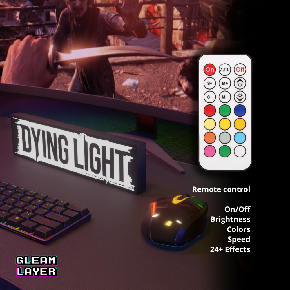 Dying Light Iconic Survival Horror LED Decor for Immersive Gaming Spaces